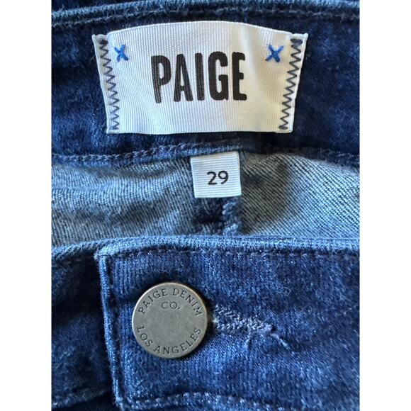 PAIGE Women's Boot Cut Jeans - Dark Blue - Picture 7 of 11